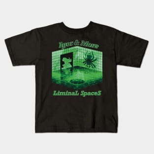 Igor & More Tarantula Liminal Spaces Green Kids T-Shirt